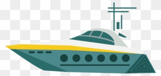 Yacht Ship Watercraft - Barco Vector Hd Clipart