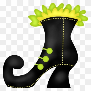 Witch Clipart Boot - Witches Shoe Clip Art - Png Download
