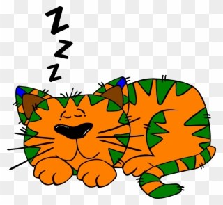 January - Cat Sleeping Clip Art - Png Download