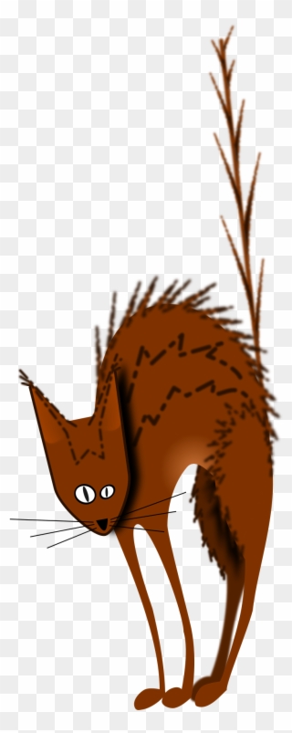 Scared Cat Cliparts - Png Frightened Cat Transparent Png