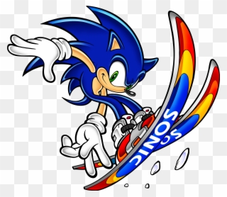 Skis Clipart Ski Jump - Sonic The Hedgehog Skiing - Png Download