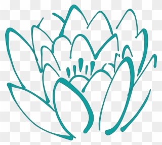 12 Petal Teal Lotus Clip Art At Clker Com Vector Clip - Lotus Clipart - Png Download