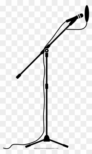 Microphone Clipart Coloring Page - Drawing - Png Download
