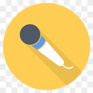 Mic Clipart Cute - Flat Multimedia Icon - Png Download