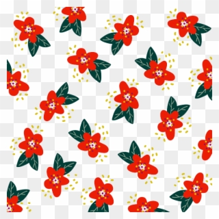 Design Flower Poinsettia Red Pattern - Design Clipart