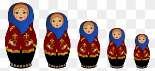 Big Image - Matryoshka Dolls Clip Art - Png Download