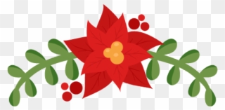 Poinsettia Clipart Cute - Cricut - Png Download