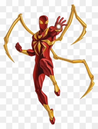 Iron Spiderman Clipart - Ultimate Spider Man Personajes - Png Download