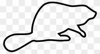 Beaver Dam Drawing Animal Computer Icons - Beaver Outline Clipart