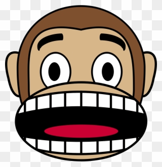 Ape Monkey Cartoon Anger Simian - Monkey Open Mouth Clipart - Png Download