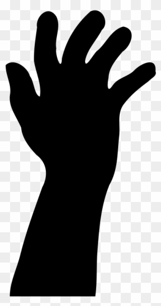 Hand Reaching Out Silhouette Clipart