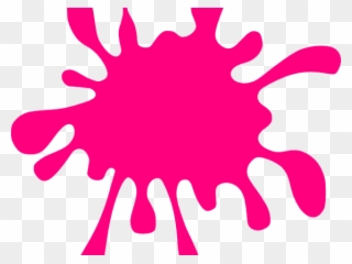 Paint Brush Clipart Pink - Black Paint Splatter Clip Art - Png Download