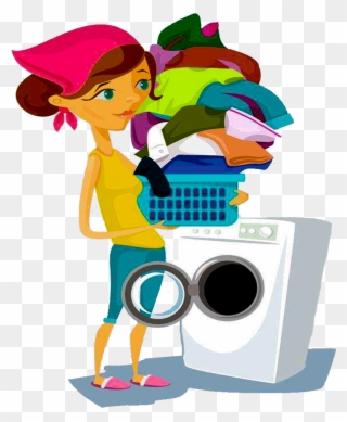 Clean Clipart Clean Clothes - Washing Machine With Clothes Png Transparent Png