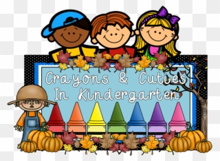 Crayons Cuties In Kindergarten - Kindergarten Clipart