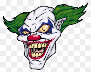 Horror Vector Joker Clown Clipart Library Stock - Scary Clown Cartoon - Png Download