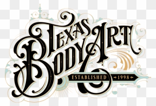 Texas Body Art - Texas Font Clipart