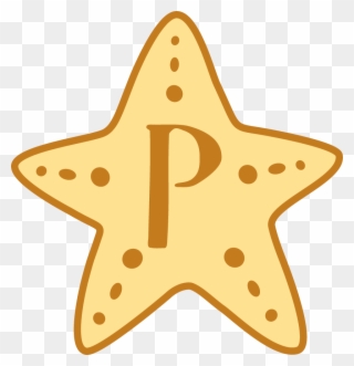 Starfish Logo With P In Center - Art Clipart
