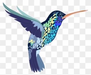 Png, Bird, Hummingbird, Colorful, Illustration, Shapes - Clip Art Hummingbird Png Transparent Png