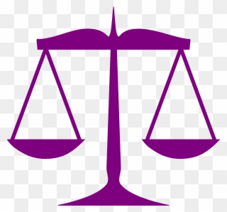 Purple Scale Clip Art At Clker - Symbol Scales Of Justice - Png Download