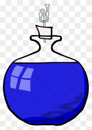 Wine Bottle Closed With Corck - Flask Clipart
