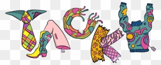 Tacky Word Art That Is Made Up Of Tacky Items And Clothing - Illustration Clipart