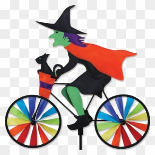 Image Of Witch On A Bicycle Spinner - Bicycle Spinner Premier Kites Clipart