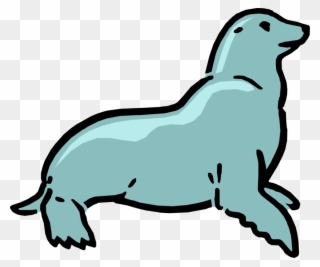 Vector Illustration Of Cartoon Harbor Seal - Cartoon Seal Clipart