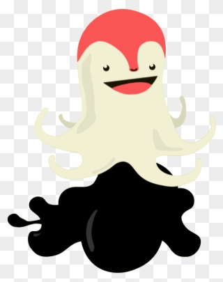 Fruit Water Splash Clipart Monster - Octopus Ink Cartoon - Png Download