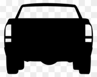 Rear Clipart Car Silhouette - Car Silhouette Back View - Png Download