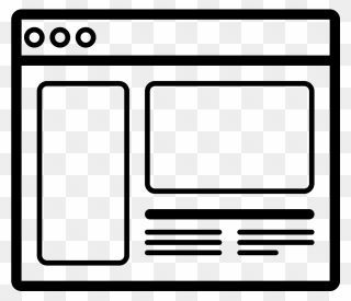 Request Course Reserves Via New Reading List Tool - Website Wireframe Icon Clipart