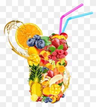 Juicing Mix Including Almost All Of The Fruits In The Clipart