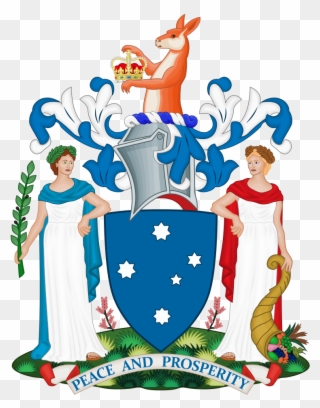 Coat Of Arms Of Victoria - Victoria Coat Of Arms Clipart