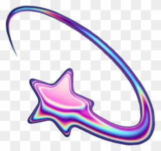 Holo Holographic Shootingstar Stars Star Emoji Iridesce - Star Aesthetic Transparent Emoji Clipart