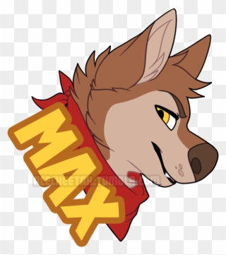 [g] Max The Coyote Badge - Cartoon Clipart