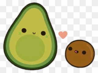 Avocado Sticker - Cartoon Cute Avocados Clipart