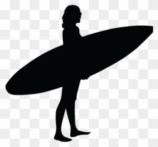 Surfer Clipart Female Surfer - Surfboard - Png Download