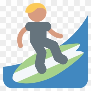File - Twemoji 1f3c4 - Svg - Emoji Surf Png Clipart