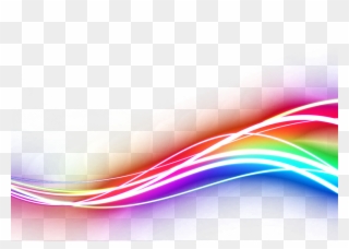 Graphic Colored Light Lines Design Cool - Rainbow Borders And Frames Clipart
