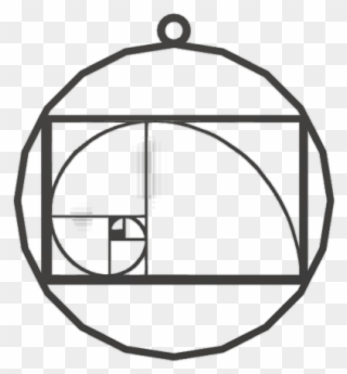 Fibonacci Spiral Pendant Mod Outer Circle - Rice Cooker Sign Clipart