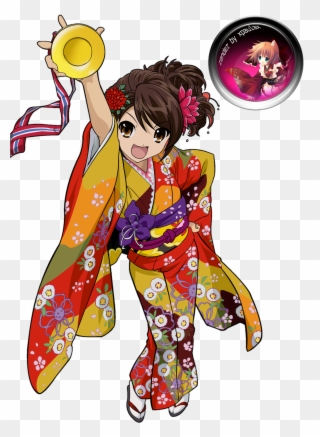 Renders Suzumiya Haruhi - Haruhi Suzumiya Kimono Png Clipart