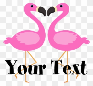 Personalizable Pink Flamingos Yard Sign - Water Bird Clipart