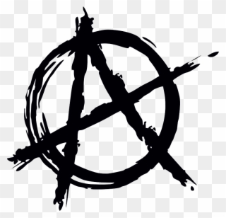 Black And White Anarchy Symbol Clipart