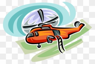 Vector Illustration Of Helicopter Rotorcraft Applies - Helicopter Rotor Clipart