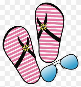By Oksmith - Flip Flops And Sunglasses Clipart - Png Download