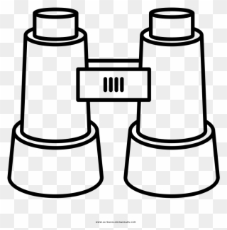Binoculars Coloring Page - Vector Graphics Clipart