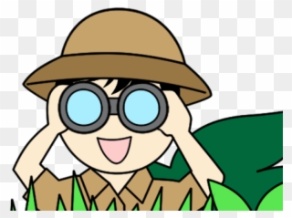Kid With Binoculars Clipart - Png Download