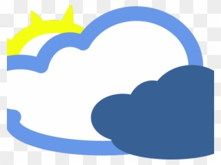 Symbol Clipart Cold Weather - Cartoon Clouds And Sun - Png Download