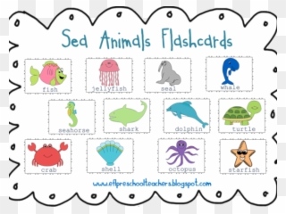 Jellyfish Clipart Sea Animal - Sea Creatures Mind Map - Png Download
