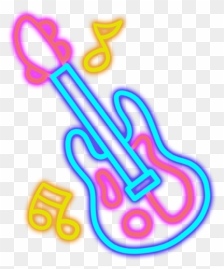 Music Neon Neonlight Lighting Cute Colorful Musicnotes Clipart