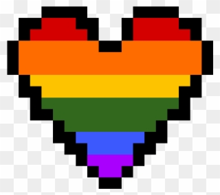Gay - Pixel Art Rainbow Heart Clipart